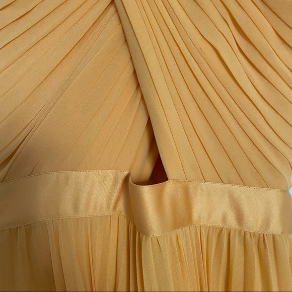 JOIE Elenita Pleated Chiffon Maxi Dress Yellow - 0 - Picture 8 of 12